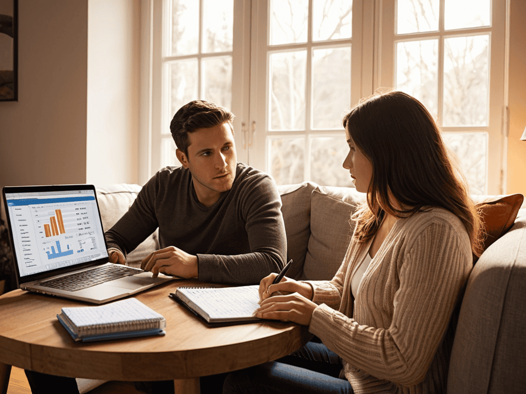 Healthy money conversation with partner