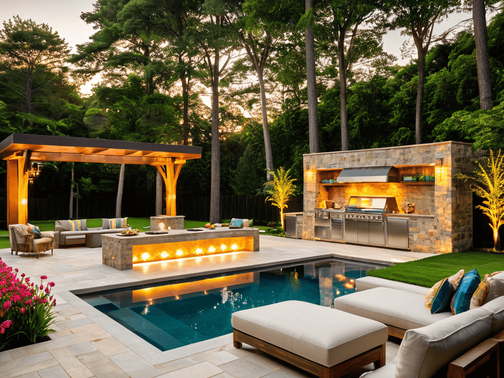 Outdoor living patio design