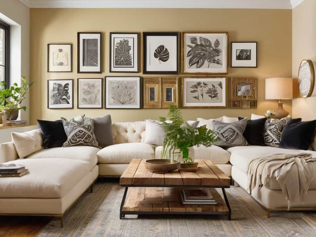 Maximalist gallery wall brewing beauty